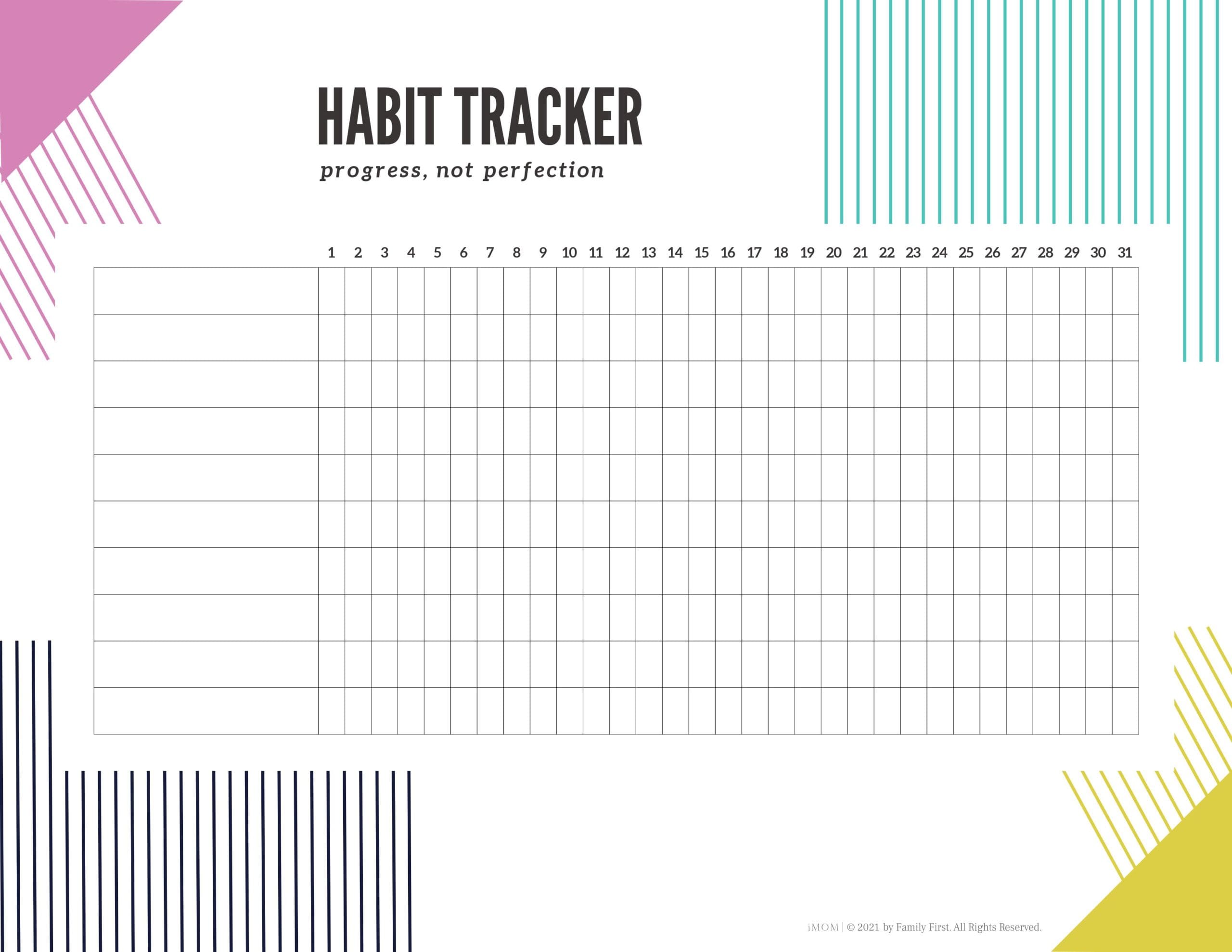 geometric habit tracker - imom